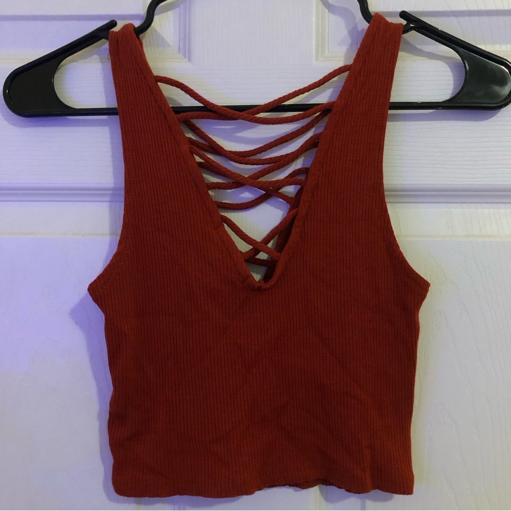 Burnt Orange/red crop top